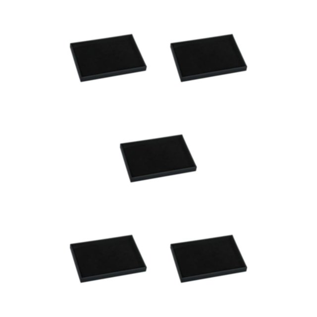 ZheElen Eco-friendly And Scratch-proof Stackable Jewelry Trays For Necklace And Bangles Black 5Set