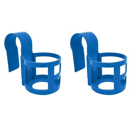 

Outdoor Beverage Rack Organizer Plastic Water Cup Hanging Holder Drinks Beer Storage Shelf Swimming Pool Container Hook Swimming Pool Accessories BLUE 2PCS