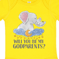 thumbnail image 4 of Inktastic Will You Be My Godparents? Cute Elephants Moon and Stars Boys or Girls Baby Bodysuit, 4 of 5