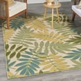 thumbnail image 5 of Nourison Aloha Floral Indoor/Outdoor Green Multicolor 3'6" x 5'6" Area Rug (4x6), 5 of 11