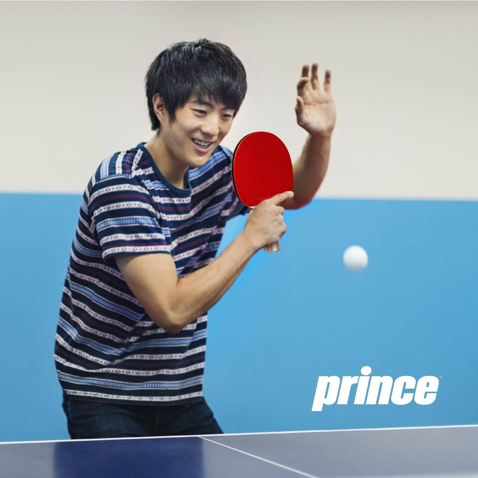 Prince Ping Pong 2 Player Set, Table Tennis Paddle & Ball Kit with 2 Paddles, 3 Balls, Wooden Handles, Rubber Paddle Surface & Portable Zipper Case for Practice, Family Games & Recreational Play