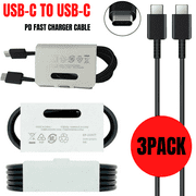 for Samsung Galaxy S21 USB-C to USB-C Data Sync Charging Cable - 100% Original - 3 PACK - Bulk Packaging