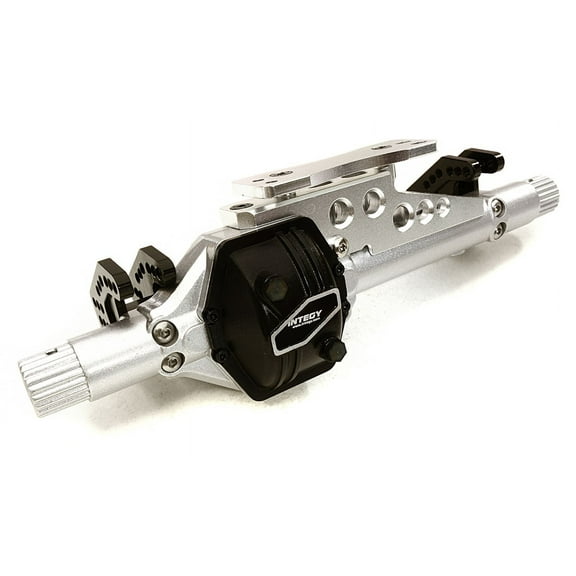 Integy RC Toy Model Hop-ups C27089SILVERBLACK Metal Rear Axle Housing Kit for Axial 1/10 Wraith & RR10 Bomber 4WD