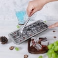 thumbnail image 2 of Stainless Steel Ice Cube Trays for Freezer, Metal Ice Tray with Lever, Vintage Inspired Icecube Tray, Retro Metalice Handle Made Icecubetray, Heavy Duty Metallic Icetray for Kitchen and Bar, 2 of 5