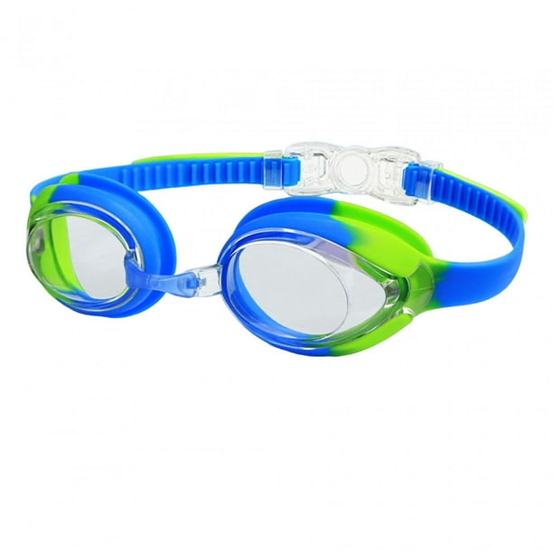 Gafas de natación, gafas de natación para niños, gafas de piscina impermeables sin fugas de agua, Claro y azul marino