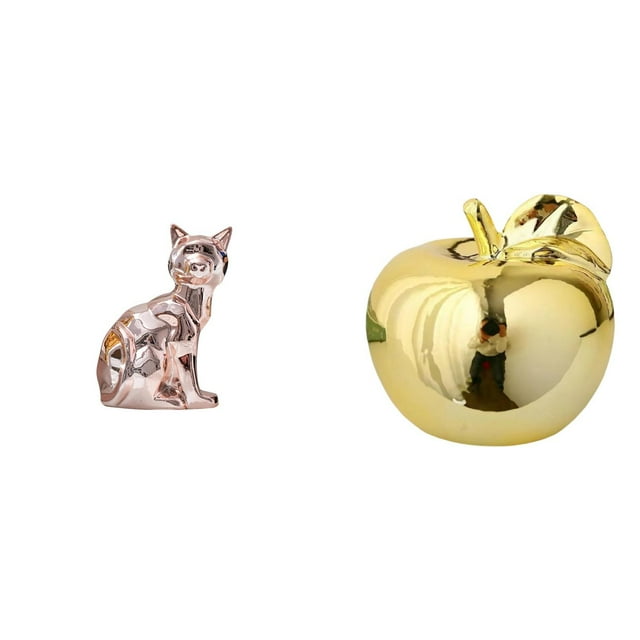 Figura de escritorio,Estatua de gato en estante,escritorio,oficina,decoración del hogar,Estatua decorativa,Escultura de frutas para decoración del hogar,ideal para escritorio o