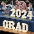 thumbnail image 5 of Graduation Party Decorations 20248 LED Long Light Up Letters 'Grad 2024' And 1 'Doctorial Hat' Graduation Party Decor For Kindergarten Preschool High School College Graduation, 5 of 7