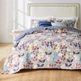 thumbnail image 2 of Perry Cotton-Rich Mid-Century Modern Botanical Print Quilt Set, 3-Piece King/Cal King, 2 of 5