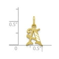 thumbnail image 2 of 10k Yellow Gold Initial A Charm - .5 Grams - Measures 20x11mm Wide, 2 of 4