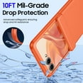 thumbnail image 4 of Vizvera for Motorola Razr 2024/2025/2026 Phone Case,With Hinge Protection,Screen Protector,Slim Full-Body Rugged Anti-Scratch Shockproof Case-Orange, 4 of 9