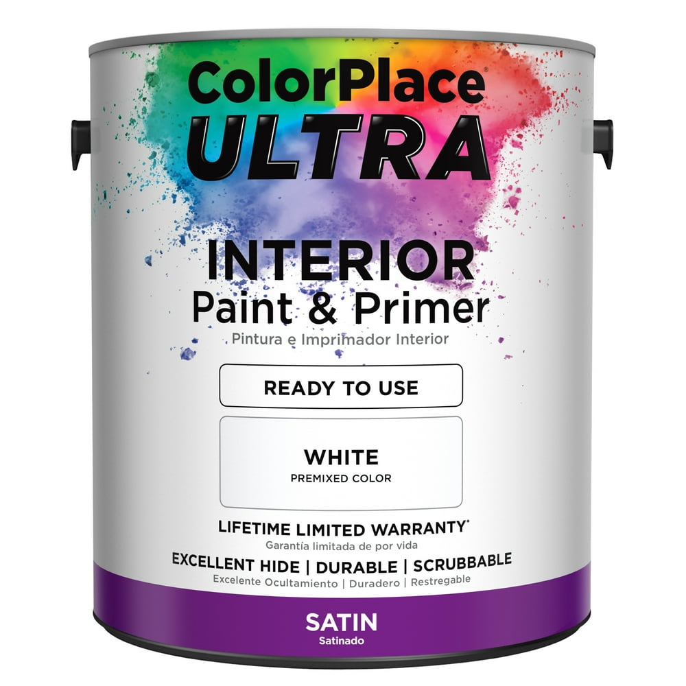 ColorPlace ULTRA Interior Paint & Primer in One, White - Walmart.com