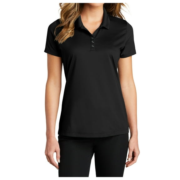 Yellow Rooster Womens Short Sleeve Eclipse Stretch Polo Shirt Deep Black XS