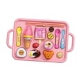 thumbnail image 4 of HILABEE Jouets d'Alimentation en Crème Glacée Coordination Préscolaire Jeu de Rôle Réaliste avec Plateau Rose, 4 of 9