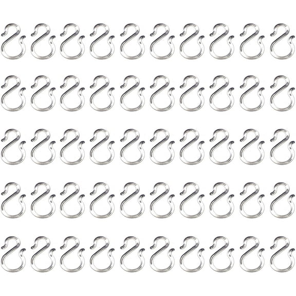 50PCS 1.7Inch Clear Plastic Punch Bowl Cup S Hooks Hangers