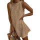 thumbnail image 1 of Mini Vestido Vestido corto de algodón para mujer, chaleco informal, vestido floral, Vestidos femeninos (Caqui XXXL) Ygjytge para Mujer Caqui T L, 1 of 7