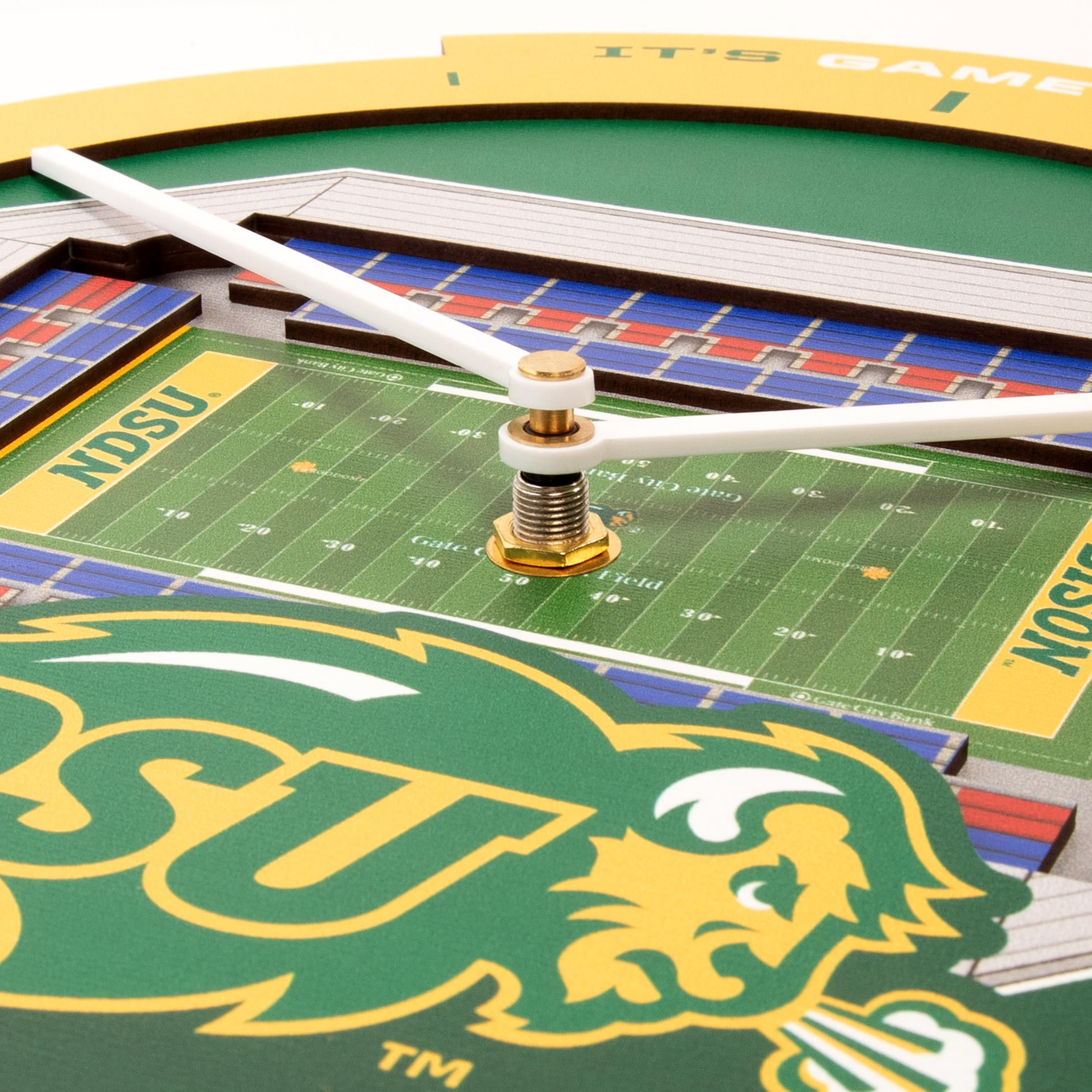 YouTheFan NCAA North Dakota State Bison Stadiumview 3D Wall Clock