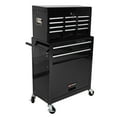 thumbnail image 3 of 8-Drawer Rolling Tool Chest, Black Steel Tool Storage Cabinet with Locking Wheels & Work Surface, 24.2" x 13" x 42.8", 3 of 12