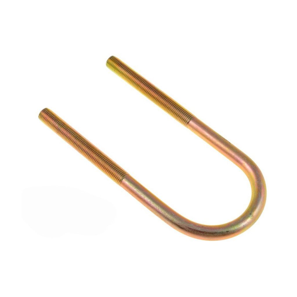 KarParts360 Threaded U-Bolt | Durable Steel | Resistant To Rust | 7/16 By 6 - 1/8 By 2 - 1/4 Round