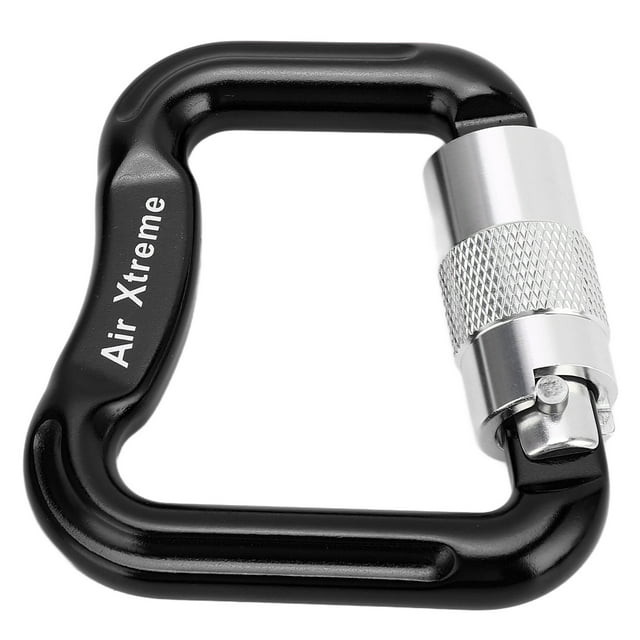 Climbing Carabiner, Wide Applications 20KN Large Locking Carabiner Clips For Camping Red,Black