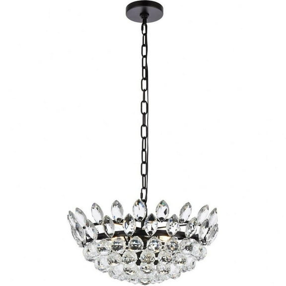 5 Light Pendant in Contemporary Style-8 inches Tall and 18 inches Wide-Black Finish Bailey Street Home 390-Bel-5046991