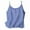 Blue women linen tank tops, variant on Womens Camisole Tank Tops Cotton Linen Sleeveless Gingham Shirts Summer Crew Neck Blouse Casual Loose Comfy Cami Tops Khaki,XXL