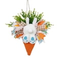 thumbnail image 2 of JHEHF Easter Carrot Shape Wreath 17.7inch Front Door Cute Rabbit Garland Farmhouse Hanging Ornament for Party Decoration Home Garden Wall Window Decor, 2 of 8