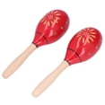 thumbnail image 2 of Maracas, Instrumento De Percusión Maracas De Madera Bola De Arena De Madera Roja Tallada Para Juegos Para Conciertos Para Fiestas ANGGREK Otros, 2 of 8