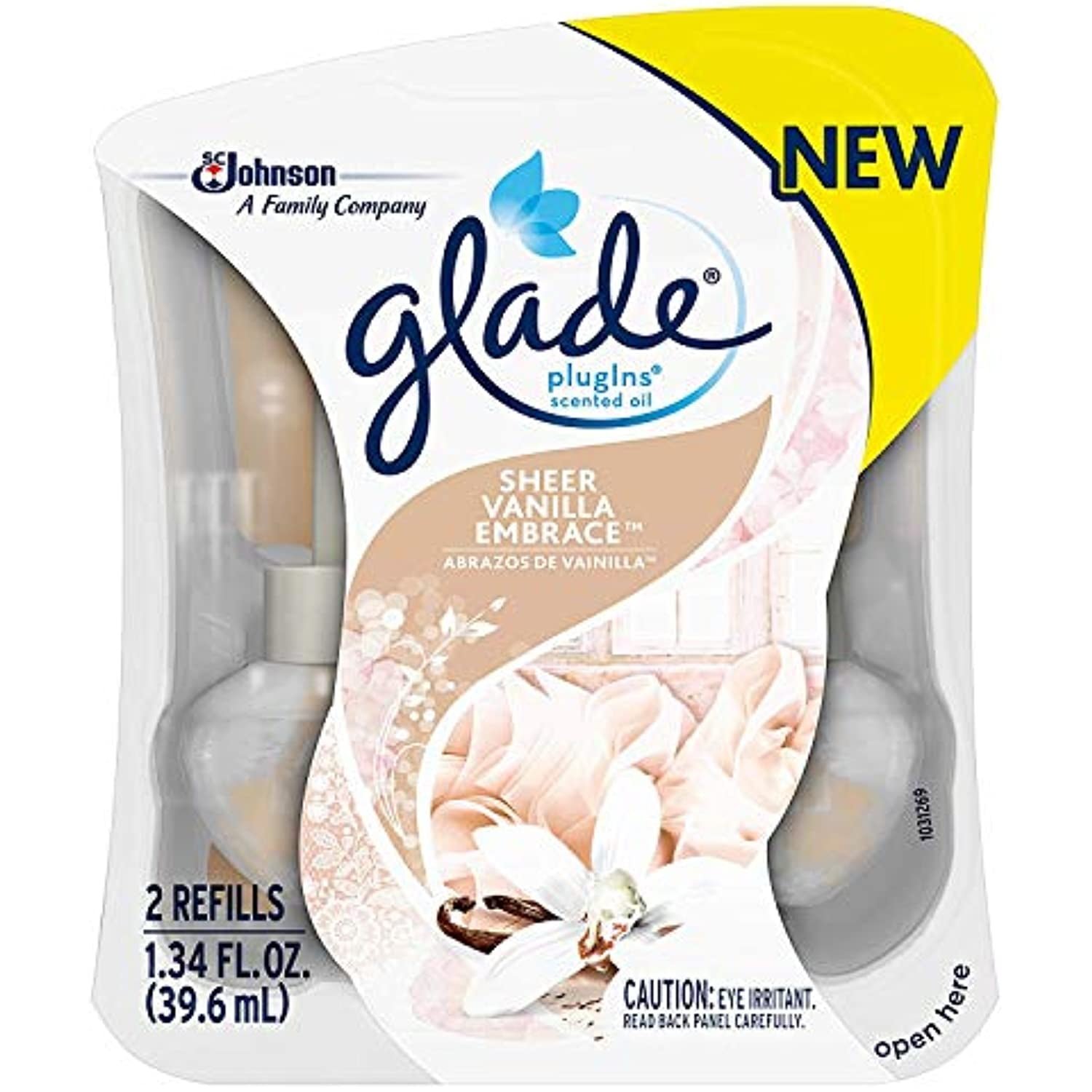 Glade Plugins Scented Oil Air Freshener Refills, Sheer Vanilla Embrace