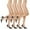 Khaki, variant on Ohufall Women's Solid Color High Elasticity Stockings With Bottom Slip Silk Pantyhose And Stockings- 4 Pairs Women's Sheer Tights