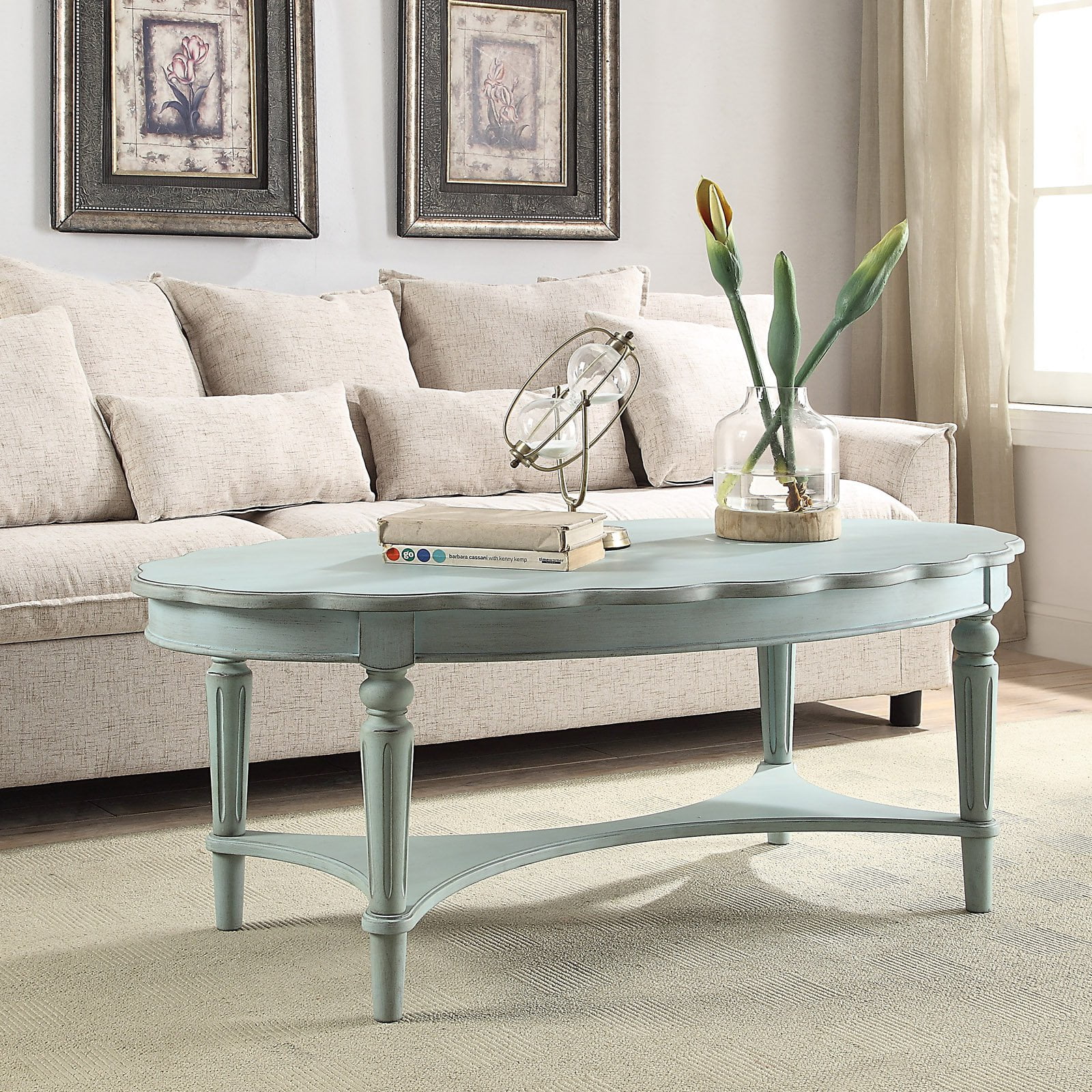 Acme Coffee Table in Antique Green Finish 82910 - Walmart.com Acme Coffee Table in Antique Green Finish 82910 - Walmart.com