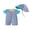 Blue, variant on BemeyourBBs Toddler Baby Boy Girl One Piece Swinsuit with Sun Hat Infant Boy Girl Bathing Suit Short Sleeve Rash Guard Swimwear Cute Contrast Color Zip Up Summer Beachwear
