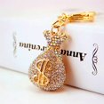 thumbnail image 5 of Dollar Symbol Shape Keychain Keyring Sparkling Crystal Rhinestones Key Chain Creative Gifts Accessories, 5 of 5