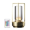 thumbnail image 3 of Lámpara de mesa táctil, lámpara de mesilla de noche con control remoto, ideal para bodas y sala de estar LED. oro, 3 of 9
