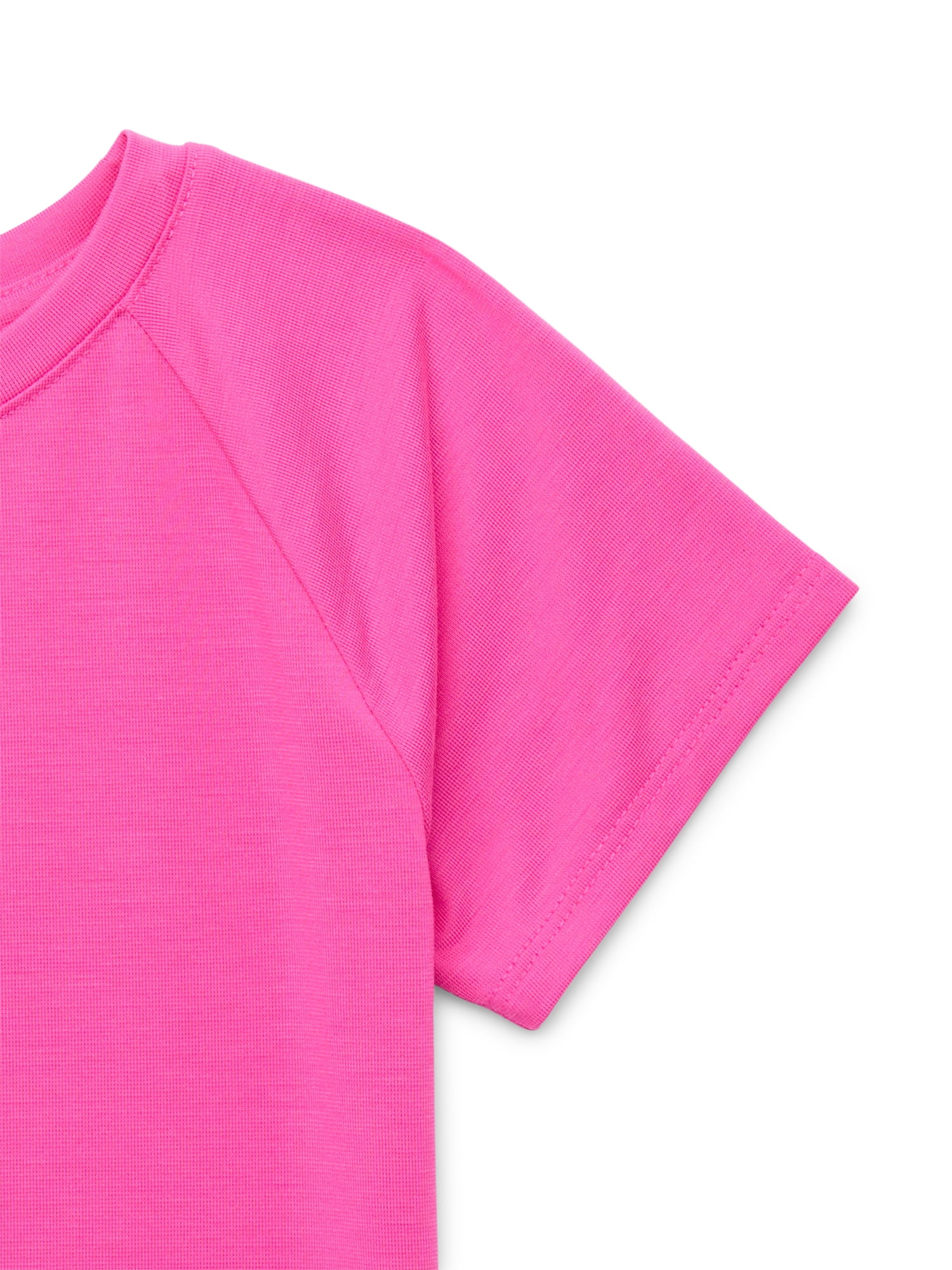 Athletic Works Girls Active Tee with Short Sleeves, Sizes 4-18 & Plus
