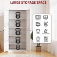 thumbnail image 2 of IKIMI 61" Metal Kitchen Pantry Storage Cabinet, Freestanding Cupboard with 4 Adjustable Shelves and 2 Doors, Tall Storage Organizer for Kitchen, Living Room or Laundry Room, White, 2 of 9