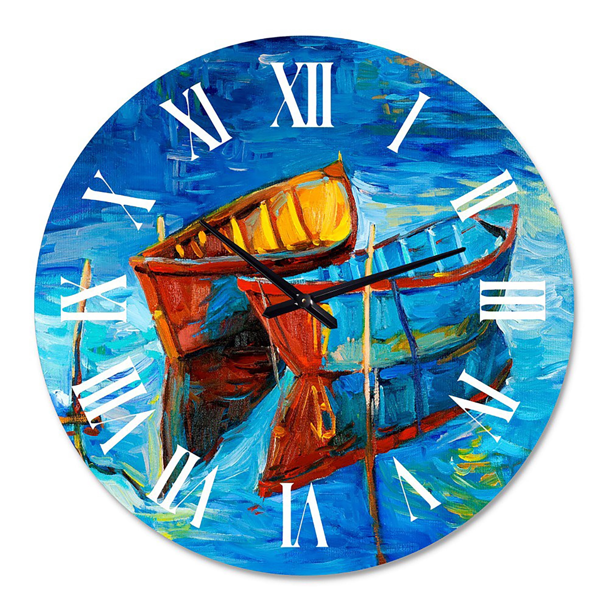Designart 1 in Quartz Coastal Wall Clock