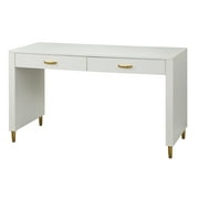 TMS Dixie 2-Drawer Desk, White