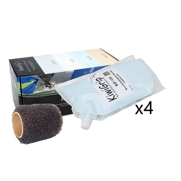 Kiwigrip KG-4BL-PR 4 - 1 Pochettes ltr avec Rouleau de 4 Po - Bleu