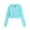 A144-BU1, variant on FYDUU Women's Cropped Zip Up Hoodies Casual Solid Color Long Sleeve Hooded Sweatshirt Coat With Pockets Fashion Tops Fall Outfits PP1