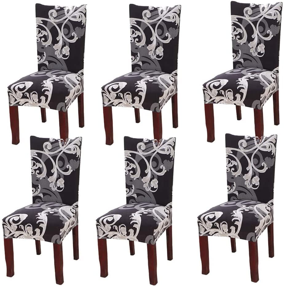 4x Stretch Spandex Dining Room Chair Slipcover Wedding Party Banquet Black 
