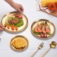 thumbnail image 5 of Stainless Steel Plates 2 Set Round Dinner Dishes Metal Plates Great for Picnic,Outdoor Camping Plate,Shatterproof, 5 of 5