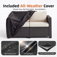 thumbnail image 4 of Dateyes 9 Seats Patio Furniture Set, Rattan Wicker Outdoor Conversation Sectional Sofa Set with Storage Coffee Table and Waterproof Cover,Beige, 4 of 9
