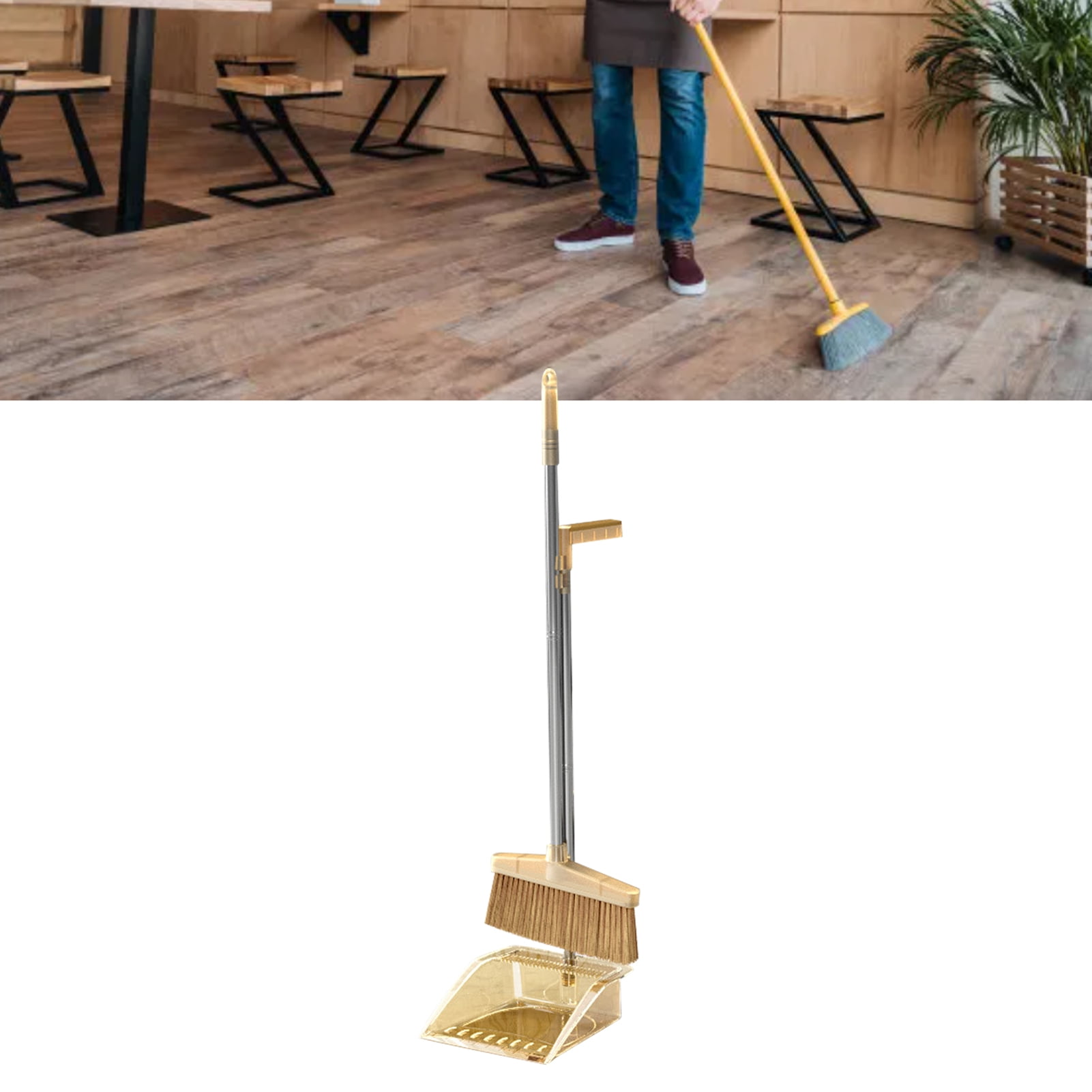実家大掃除中  CLEANHOME Full Size Broom and Dust Pan Set, 52