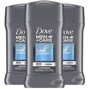 Dove Men+Care Antiperspirant Deodorant 48-Hour Sweat And Odor Protection Clean Comfort Antiperspirant For Men Formulated With Vitamin E And Triple Action Moisturizer 2.7 Oz Pack Of 3