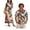 Bohemian Flower, variant on Hawaiian Matching Clothes for Couples Breathable Short Sleeve Button Down Polynesian Tribal Floral 4-Way Stretch Men Shirts Lightweight for Romantic Date Washable
