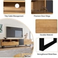 thumbnail image 6 of Modern TV Stand for 80'' TV with Double Storage Space, Media Console Table, Entertainment Center with Drop Down Door for Living Room, Bedroom, Home Theatre, 6 of 8