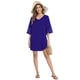 thumbnail image 5 of Vestido informal Qarigey traje de baño manga acampanada corte en A escote en V profundo Azul oscuro XXL, 5 of 6