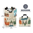 thumbnail image 2 of Yayeee Freestanding Laundry Hamper with Handle Collapsible Large Storage Basket for Clothes, Beige Cats Reading, 2 of 7