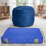 Bean Bag Chair and Sensory Crash Pad, Convertible Beanbag Folds from Lazy Chair to Floor Sensory Crash Pad