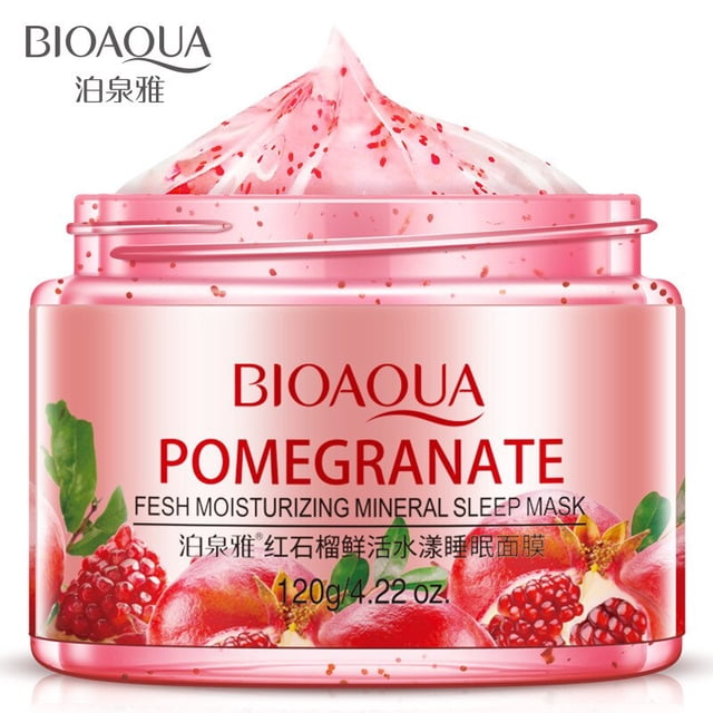 BIOAQUA-mascarilla para dormir sin lavado, máscara facial de Granada roja, Kiwi, fruta, Caracol, cuidado de la piel, hidratante, crema de noche reparadora calmante, 120g Fivean unisex